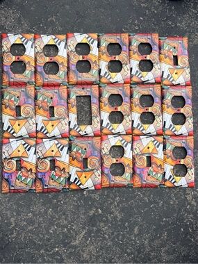 Colorful Geometric Decorative Faceplate Cover - Multi-Color